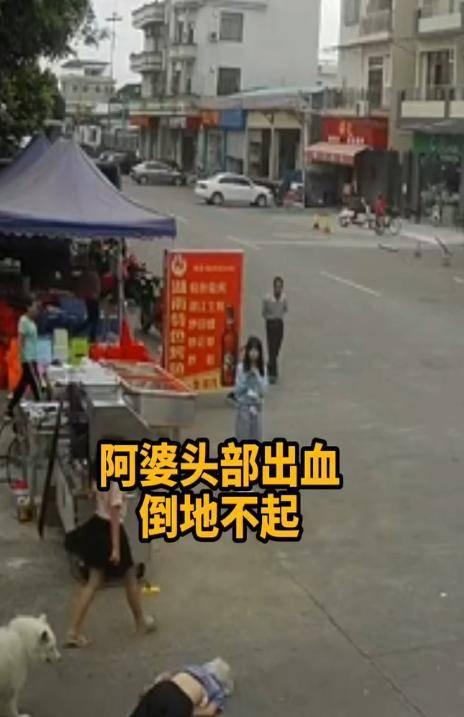 老人被狗绳绊倒身亡，牵狗女孩逃离现场，监控拍下全过程(图2)